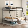 thumbnail image 2 of Carson Metal Twin Over Full Bunk Bed Glossy Black, 2 of 9