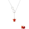 thumbnail image 2 of Delight Jewelry Resin Longhorn Silver tone Elegant Infinity Lariat Necklace, 2 of 4