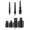 thumbnail image 4 of MesaSe Drill Socket Adapter Hex Shank To Square Impact Driver Extension Bits Kit Craftsman Spring Locking Replacement Reducer Hand Tool 3Pcs Extension Bits, 4 of 9