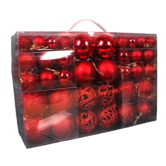 100 Uds adornos de Bolas de Navidad Yuyangstore Decoración de árbol compromiso Rojo Colgantes Bolas