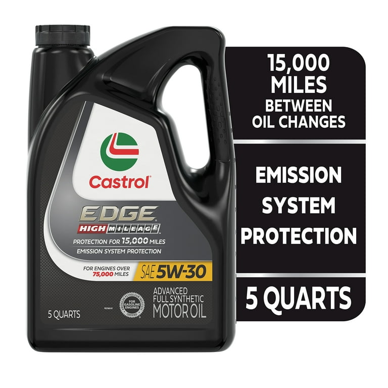 Castrol Edge High Mileage 5W-30 Advanced Full Synthetic Motor Oil