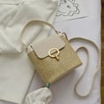 thumbnail image 1 of CHUANK Small Straw Bucket Bag Women Shoulder Bag, 1 of 10