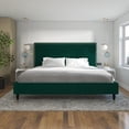 thumbnail image 2 of CosmoLiving by Cosmopolitan Audrey Upholstered Bed, Emerald Green Velvet, King, 2 of 18