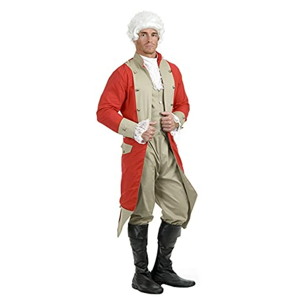 Charades British Coat Costume, Red/Tan, X-Small 