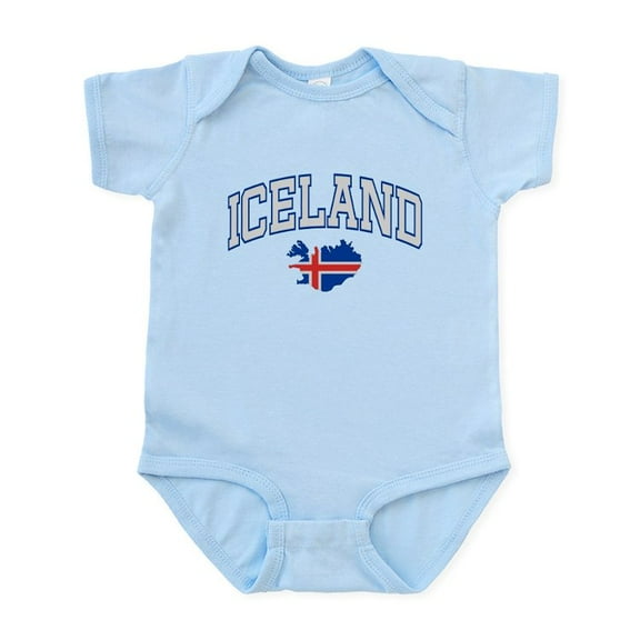 CafePress - Iceland Map English Infant Bodysuit - Baby Light Bodysuit, Size Newborn - 24 Months