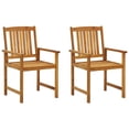 thumbnail image 2 of vidaXL Patio Chairs Outdoor Patio Dining Chair with Cushions Solid Wood Acacia, 2 of 11