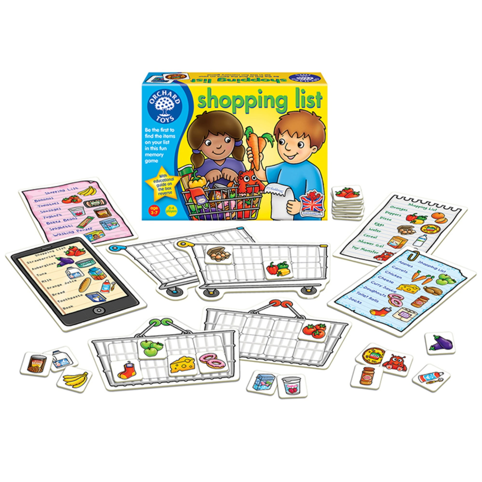 3-7 anni comu. gioco di memoria e corrispondente Orchard Toys SHOPPING LIST gioco 