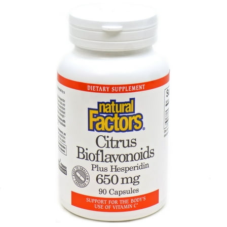 Natural Factors Citrus Bioflavonoids 650mg, Support for The Body's Use of Vitamin C, 90 Capsules