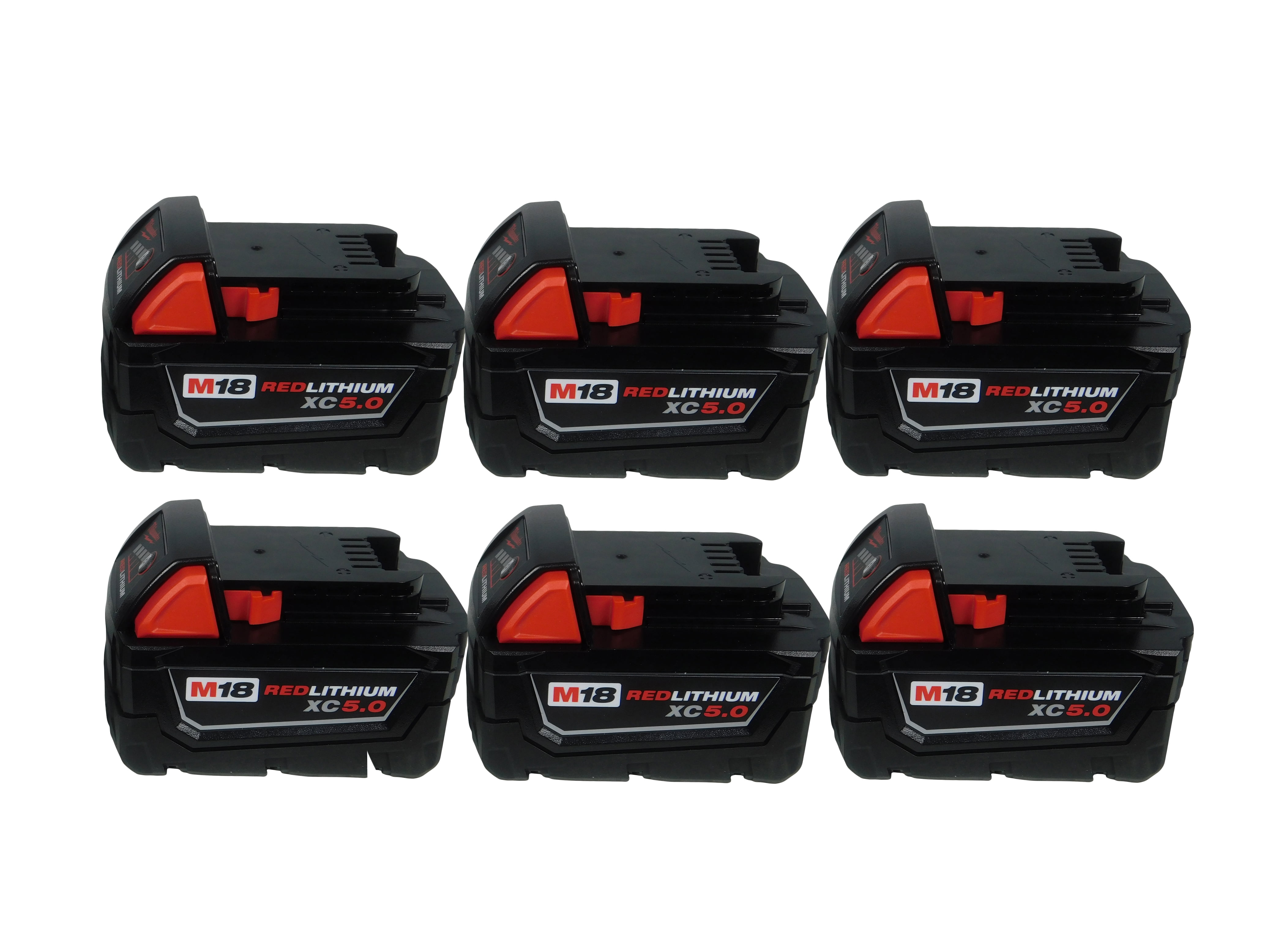 Details about   2X For Milwaukee M18 Lithium XC 5.0Ah 18V Extended Battery 48-11-1860 Charger 