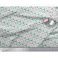 thumbnail image 3 of Soimoi Green Cotton Voile Fabric Teddy Bear Face Print Fabric by Yard 56 Inch Wide, 3 of 3