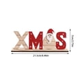 thumbnail image 3 of Navidad de madera Papá Noel muñeco de nieve copos de nieve decoración de letras adorno de mesa letras signo decoración para fiesta de Navidad, 3 of 8