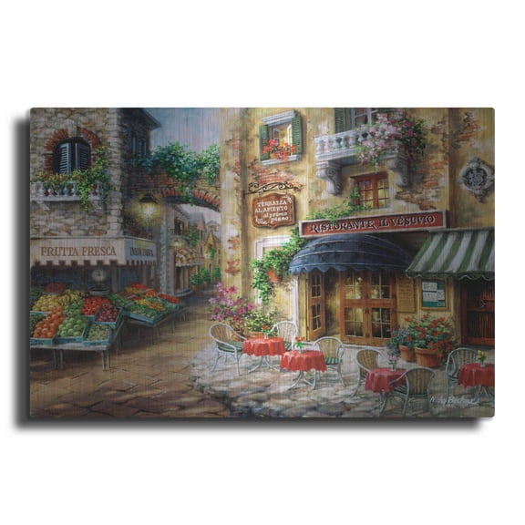 Luxe Metal Art 'Buon Appetito' by Nicky Boehme, Metal Wall Art, 24"x16"