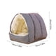 thumbnail image 3 of Hamaca cálida para loros | Cama colgante de algodón grueso y afelpado | Espacio de descanso invernal acogedor para loros medianos | Accesorio de jaula de tela suave | Amarillo, gris, verde y morado, 3 of 5