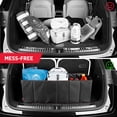 thumbnail image 3 of Rubbermaid Trunk Organizer – Heavy-Duty, Collapsible Storage Bin Multiple Compartments,Foldable Car Organization for Cars, Trucks, and SUV, Black, 3 of 6
