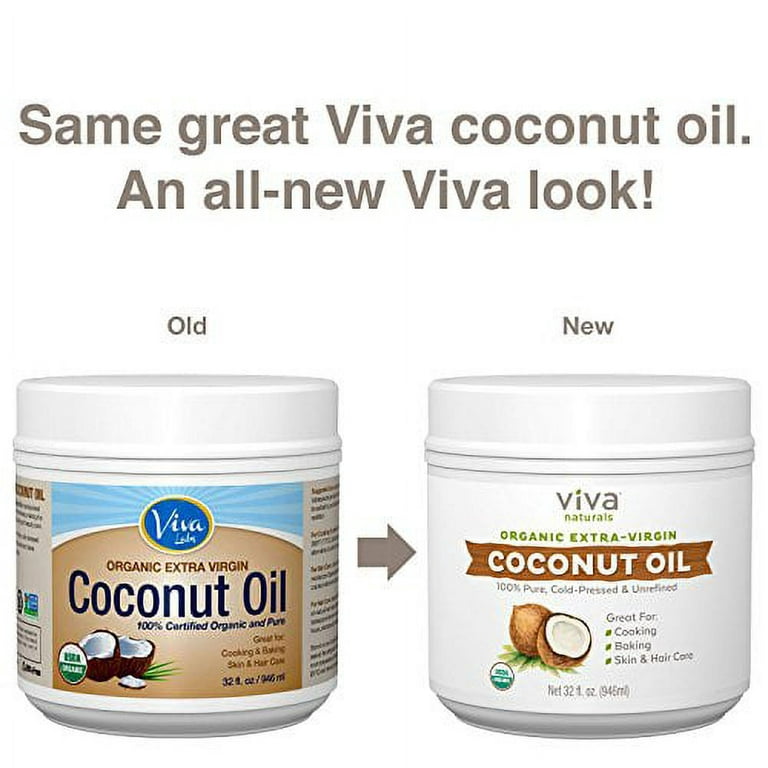 Viva Naturals Organic Extra Virgin Coconut Oil, 32 oz