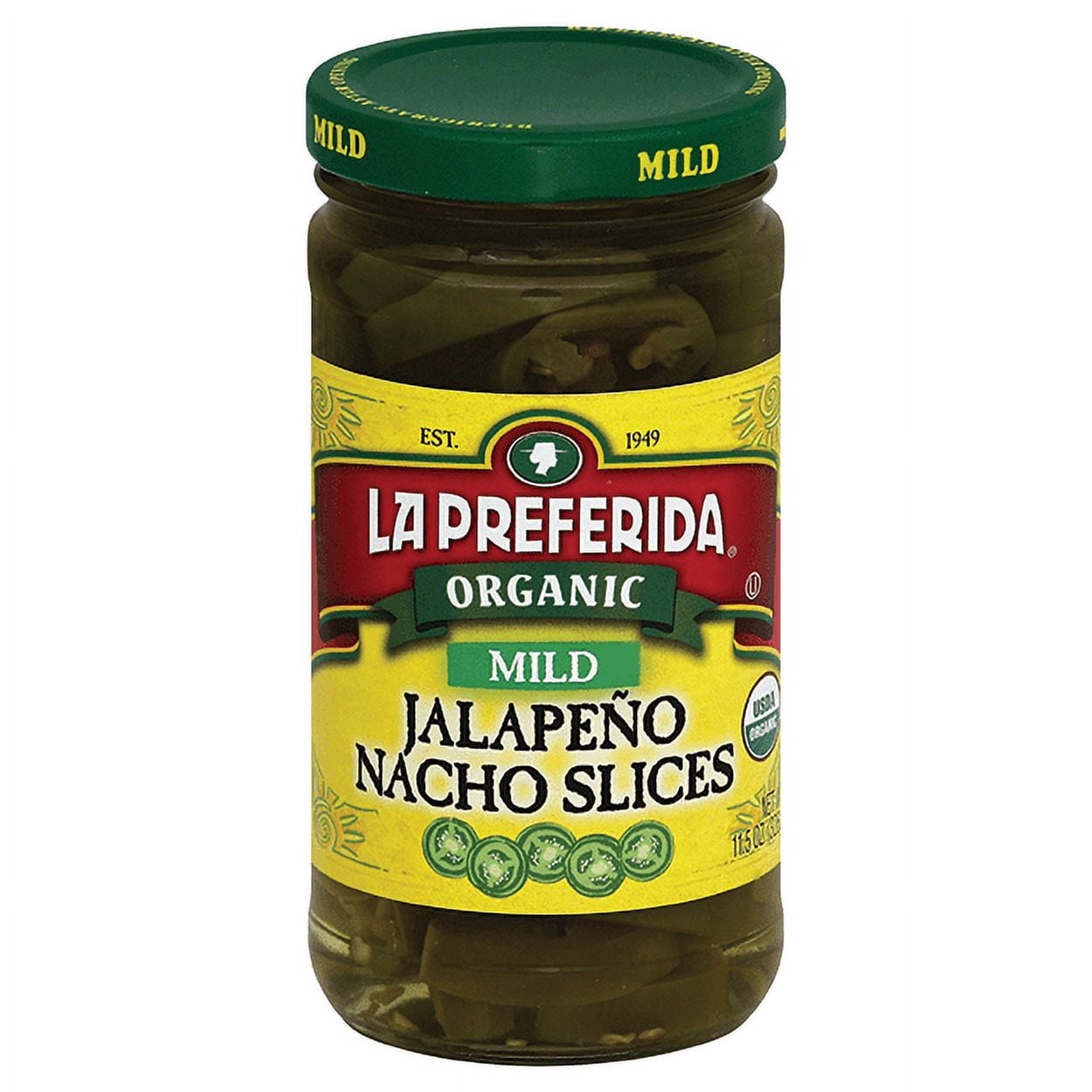 La Preferida Organic Jalapeno Nacho Slices, Mild , 11.5 OZ, 6-Pack
