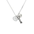 thumbnail image 2 of Delight Jewelry Silvertone Big Sister in Open Heart - 5/8'' - Love and Lock Charm Necklace, 18"+1", 2 of 4