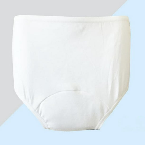 2 Pcs Women Breathable Cotton Elderly Incontinence Panties