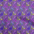 thumbnail image 1 of oneOone Rayon Purple Fabric Abstracts Sewing Material Print Fabric By The Yard 56 Inch Wide, 1 of 5