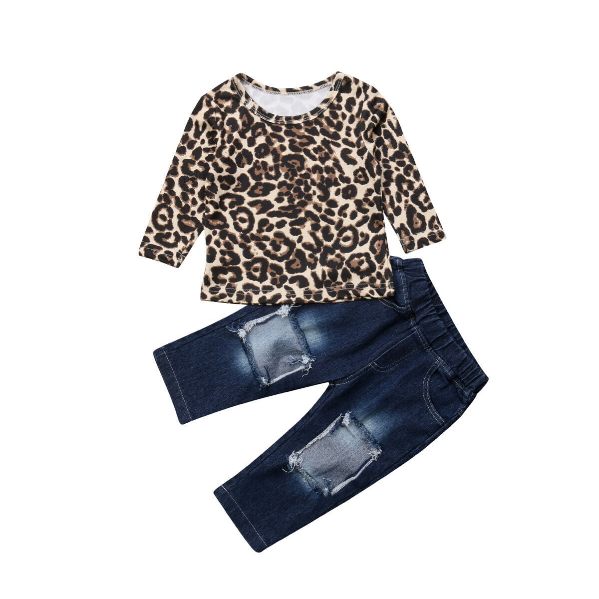 Kids Girl Leopard print Tops Shirt 