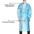 thumbnail image 4 of McKesson Chemotherapy Procedure Gown, Disposable - Full-Back, Waist Tie, AAMI Level 2, Unisex, Non-Sterile - Blue, Size XL, 51 in L, 10 Count, 4 of 10