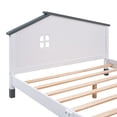 thumbnail image 6 of ARCTICSCORPION Wood Full Size Low Platform Bed Frame with House-shaped Headboard, 82.4"L X 57.1"W X 38.3"H 300 lbs Load Easy Assembly, White, 6 of 9