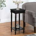 thumbnail image 1 of French Country Kim End Table with Shelf in Black Wood Finish, 1 of 8