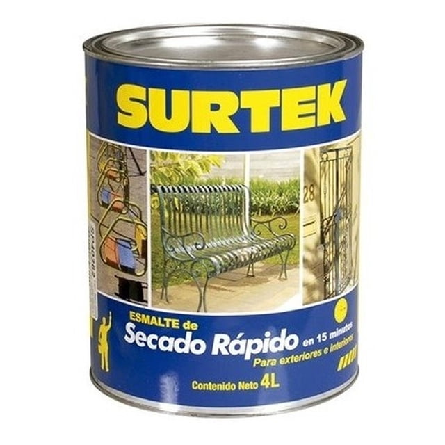 Esmalte De Secado Rápido Negro 4lt Sp40399 Surtek SURTEK SP40399