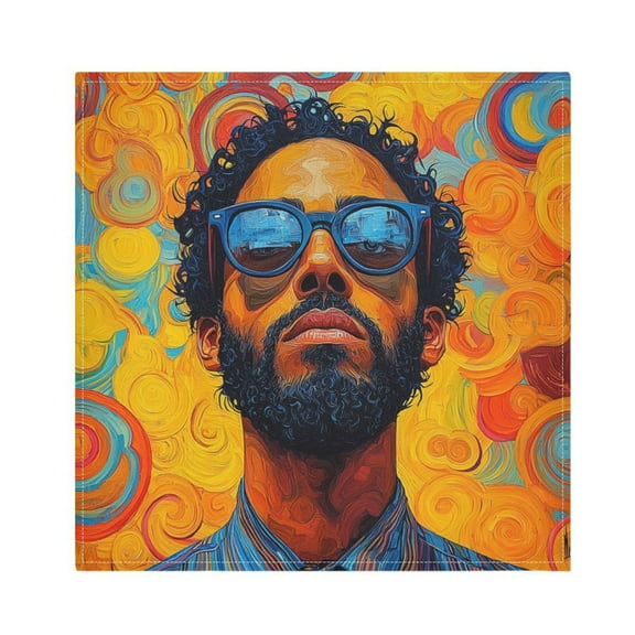 Qxltty Uncle Art Curly Napkins 20×20in Perfect for Parties Dinners Weddings Cocktail Housewarming Cloth Napkins Set of 6