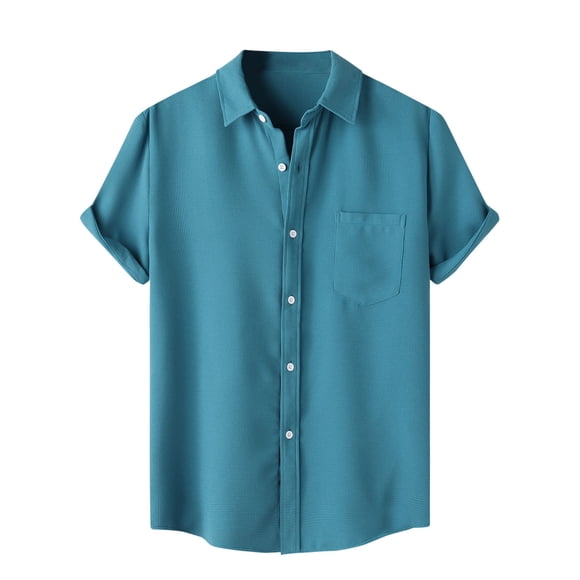 ZMFXJPE Mens Dress Shirts Summer Beach Hawaiian Shirts Stretch Dress Shirts Casual Comfy Breathable Tee Shirts,L
