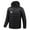 Black, variant on Lovzfmll Men's Heated Jacket 25-Zone Electric Warming Print Design USB Hooded Black, L