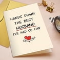 thumbnail image 2 of Qiliji Anniversary Card for Husband - Funny & Romantic, 'Best Husband So Far', 2 of 7
