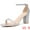 Silver, variant on Women's Ankle Strap Chunky Heels Glitter Vamp Open-Toe Sandals Silver 9