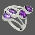 thumbnail image 2 of Amethyst 925 Sterling Silver Ring s.9.5 Jewelry R-1053 AGR1024_C_9.5, 2 of 6