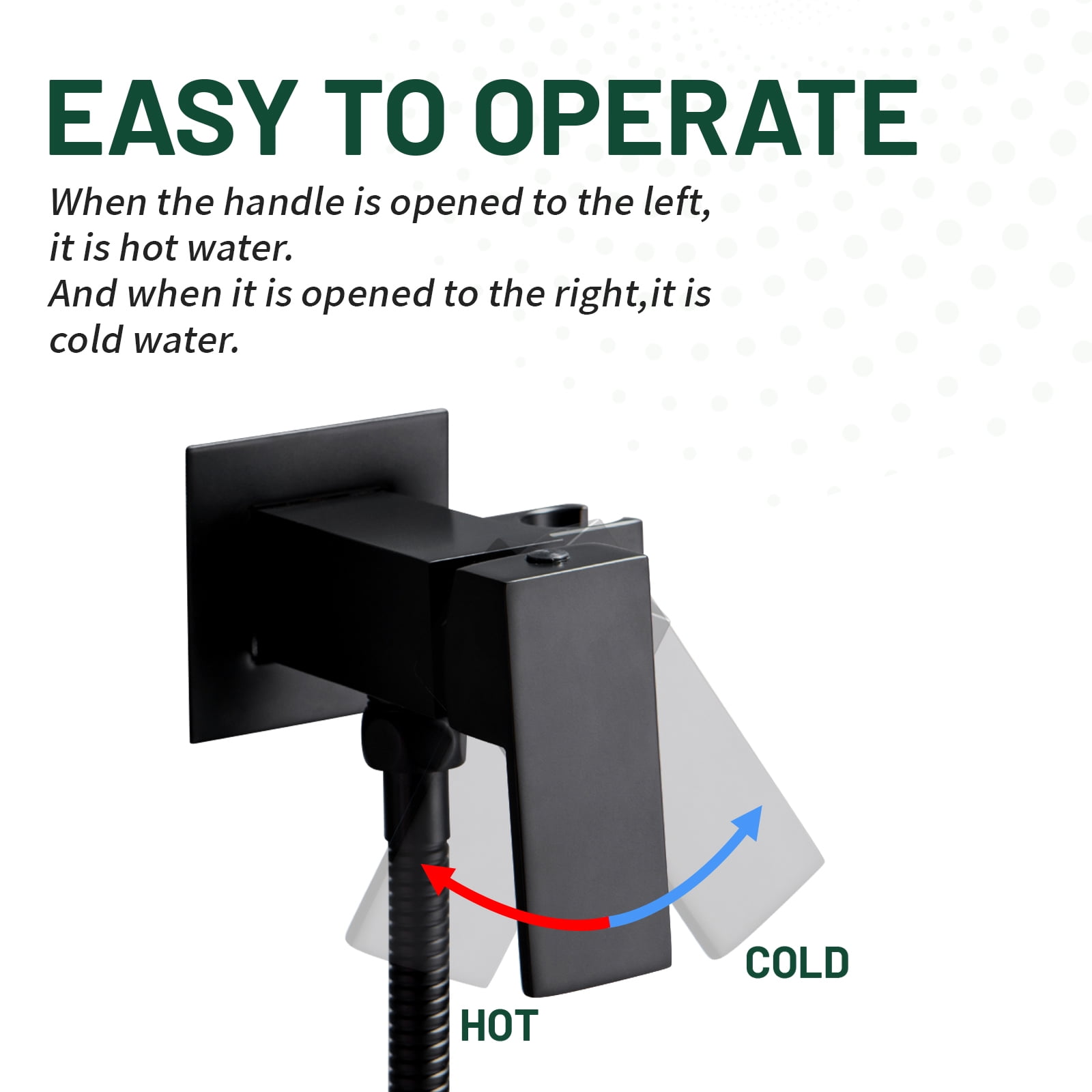 Cobbe Adjustable Temperature Handheld Bidet Sprayer kit for Toilet Bathroom Wall Mounted Toilet Attachment for Hygienic Cleaning Matte Black