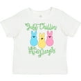 thumbnail image 3 of Inktastic Funny Easter Just Chillin' with My Peeps Boys or Girls Toddler T-Shirt, 3 of 5