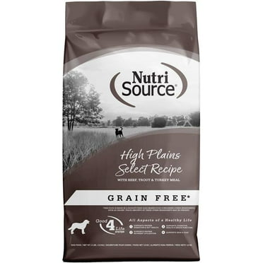 Nutri Source 125144 4 lbs 29708 MP8 Grain Free High Plain Select Dog Food