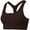 Brown, variant on Bxsruta High Impact Sports Bras for Women Zip Front Sports Bra Workout Fitness Running Yoga Black S