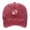 Wine, variant on Womens Washed Baseball Cap Heart Dog Paw Print Sun Hat Outdoor Sun Protection Duck Tongue Cap Black