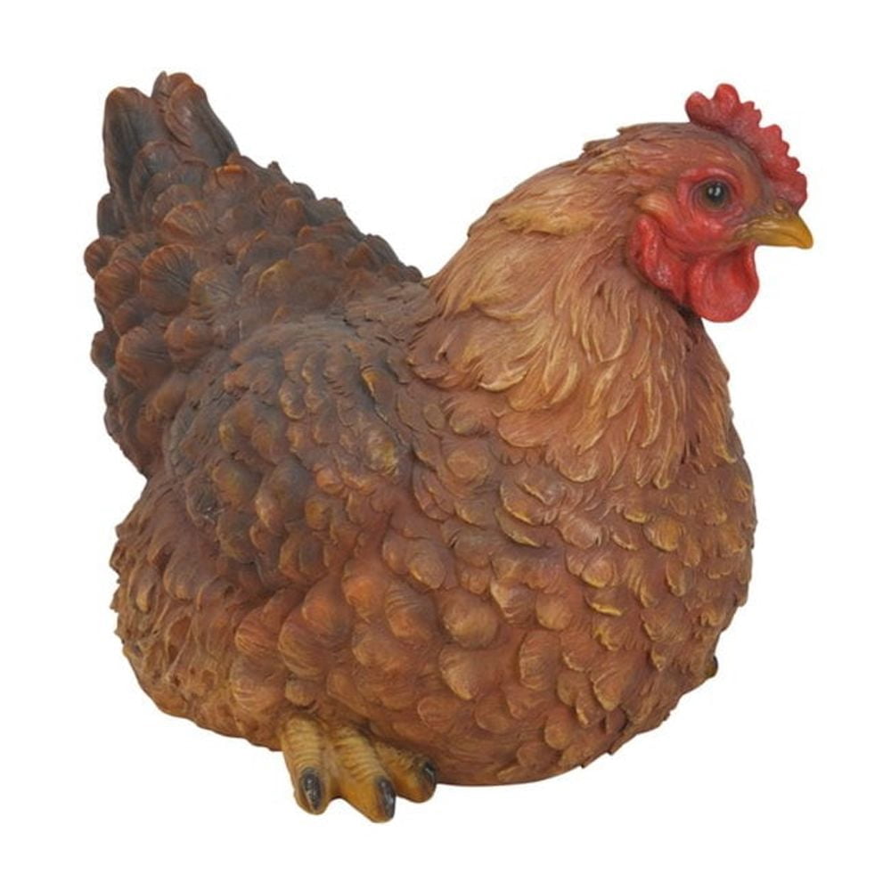 Hi-Line Gift Squatting Hen Garden Statue