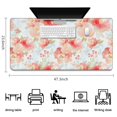 thumbnail image 5 of Long Mouse Pads for Desk,Pioneer Flower Floral Print Pattern Desk Mats on Top Of Desks, Desk Mouse Pad Extra Large with 3mm Non-Slip Base and Stitched Edge for Gaming,Office,Work,Home 47.3"x23.6", 5 of 6