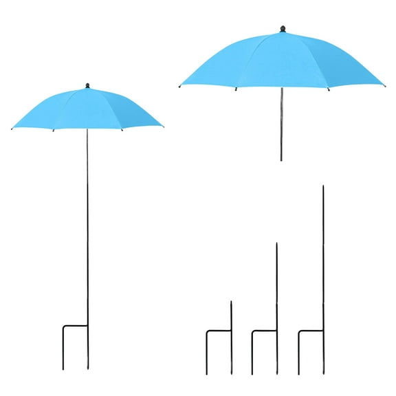 Umbrellas for Outdoor Plants, Garden Outdoor patio Umbrella Shade for Potted and Garden Beds, Sun Shade for with Adjustable Angle B Sky Blue