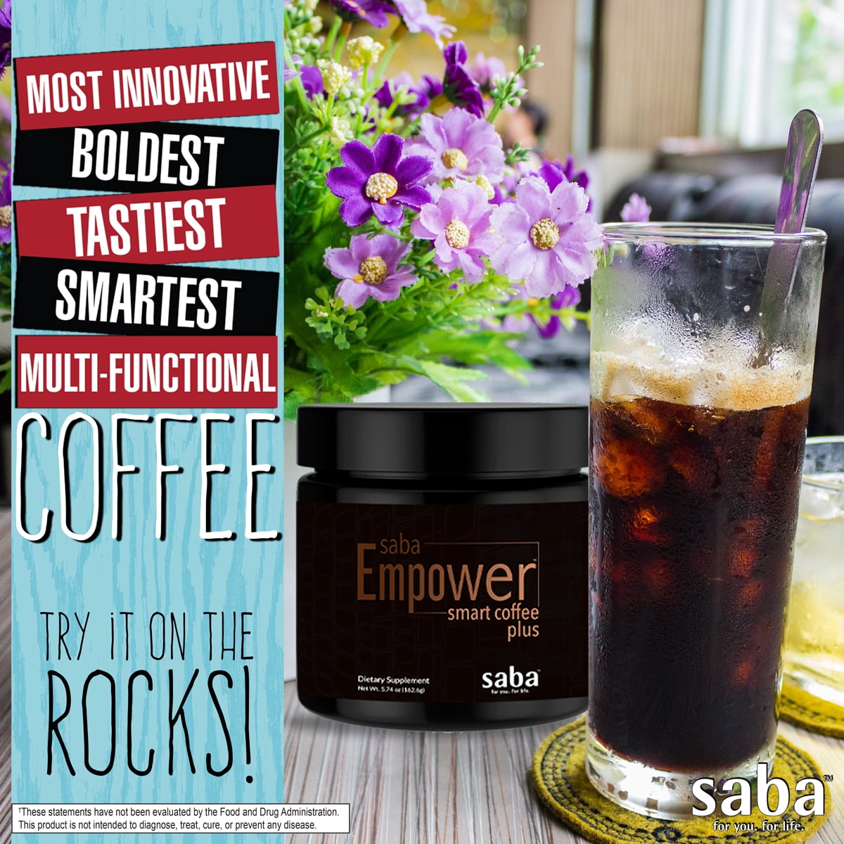 Saba Empower Smart Coffee Plus - 30 Servings, Supports Immune, Energy, Weight Management