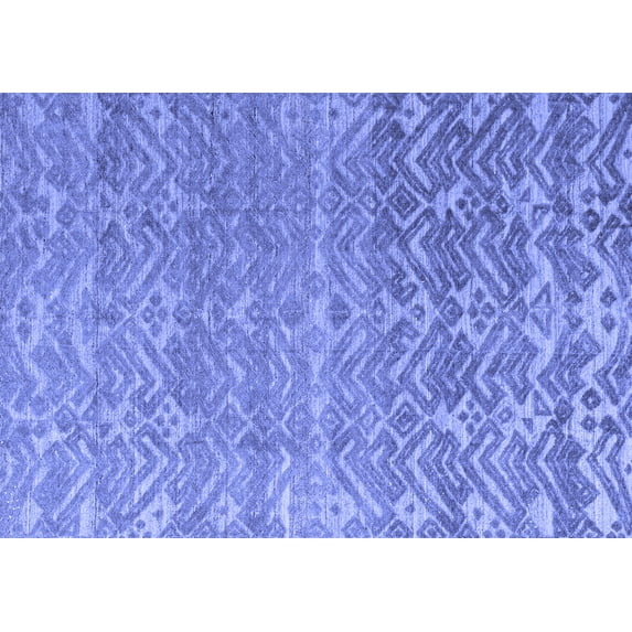 Ahgly Company Indoor Rectangle Abstract Blue Modern Area Rugs, 7' x 10'