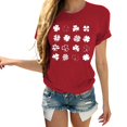 thumbnail image 1 of Pxiakgy Vente Chaude! T-Shirt Trèfle de la Saint-Patrick pour Femmes Chanceux Irlandais Manches Courtes T-Shirt Graphique Trèfle Mode Décontractée Imprimé Amour Col Rond Manches Courtes T-Shirt, 1 of 4