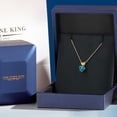 thumbnail image 5 of Gem Stone King 10K Yellow Gold London Blue Topaz Pendant Necklace for Women | 0.55 Cttw | Gemstone November Birthstone | Heart Shape 5MM | With 18 inch Chain, 5 of 6