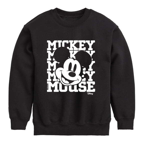 Disney - Mickey Repeat Graphic Long Sleeve Fleece Sweatshirt