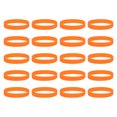 thumbnail image 1 of 100Pcs Silicone Rubber Bands Non-slip 4 Inch Flat for Books, Orange, 1 of 6