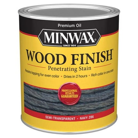 1 qt. Semi-Transparent Navy Oil-Based Penetrating Wood Stain, Pack of 4