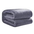 thumbnail image 1 of Bluelander Cobija, Franela de Alta Calidad, Frazada C&oacute;moda y Calientita Tejido Suave y C&aacute;lido, Manta de 100% Poli&eacute;ster Ultrasuave, Calidad Premium (1, Gris, King Size), 1 of 7